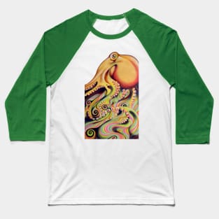 Psychedelic octopus Baseball T-Shirt